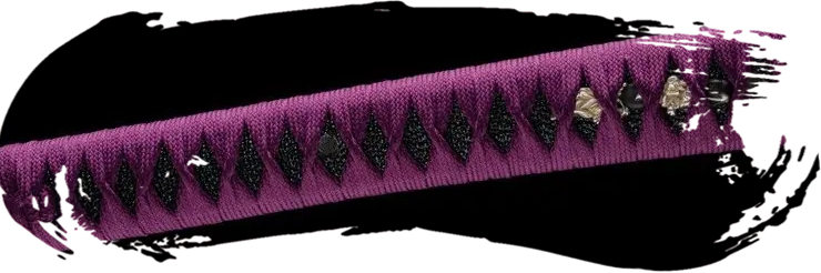 Tsuka con tsukaito morado y samegawa negra